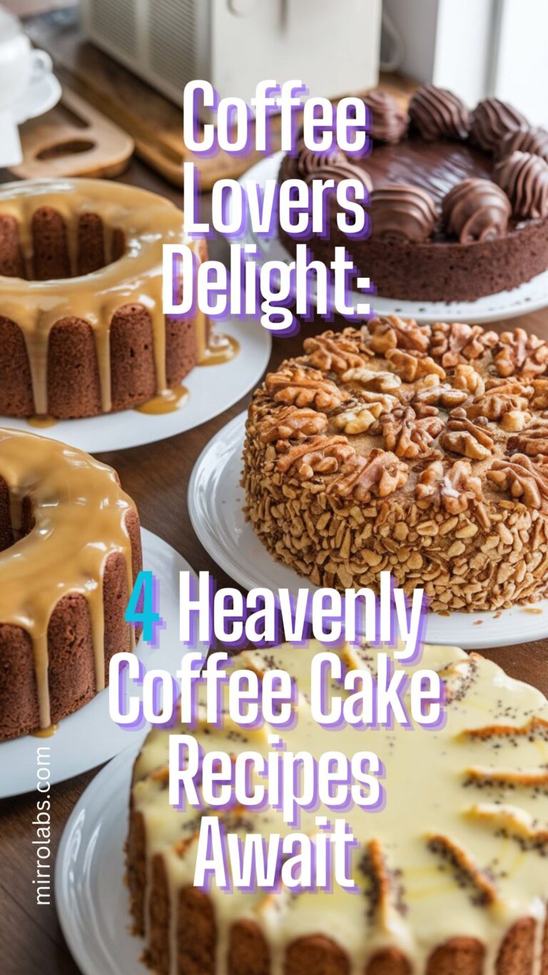 Coffee Lovers Delight: 4 Heavenly Coffee Cake Recipes Await